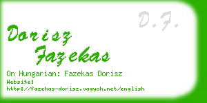 dorisz fazekas business card